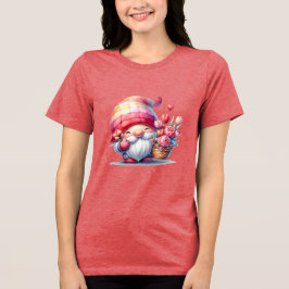 Funny Gnome for Valentine Day Tri-Blend Shirt