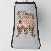 Funny Gnome houdt van herfst, pompoenseizoen Golfheadcover (Draai 90)