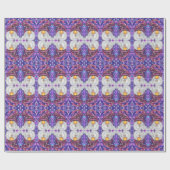 Funny Gnome in het Paarse Pet Zing een kerstlied Cadeaupapier (Vlak)