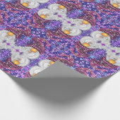 Funny Gnome in het Paarse Pet Zing een kerstlied Cadeaupapier (Hoek)