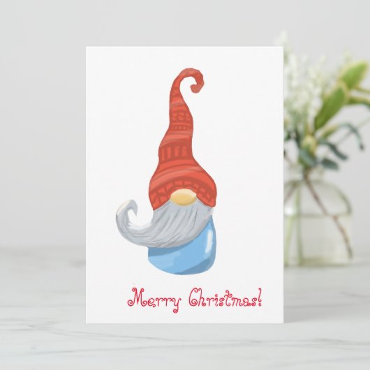 Funny gnome kaart (Staand voorkant)