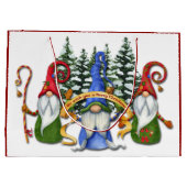 Funny Gnome Kerstwens Groot Cadeauzakje (Achterkant)