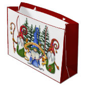 Funny Gnome Kerstwens Groot Cadeauzakje (Achterkant Gekanteld)