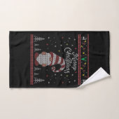 Funny Gnome Merry Kerstmis Bad Handdoek (Handdoek)