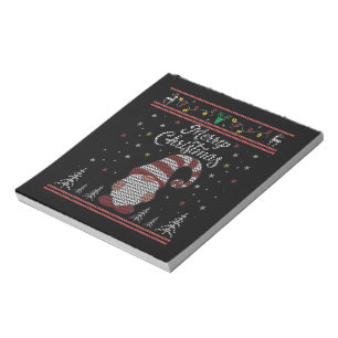 Funny Gnome Merry Kerstmis Notitieblok