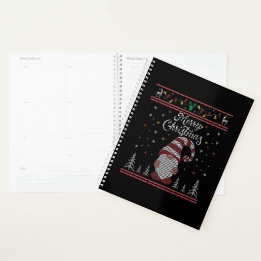 Funny Gnome Merry Kerstmis Planner (Display)