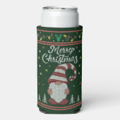 Funny Gnome Merry Kerstmis Seltzer Blikjeskoeler (Seltzer Achterkant)