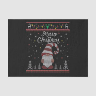 Funny Gnome Merry Kerstmis Tissuepapier