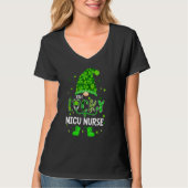 Funny Gnome One Lucky NICU Nurse St Patricks Day S T-shirt (Voorkant)