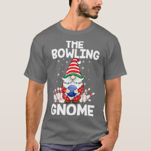 Funny Gnome Pajamas Bowling Gnome Xmas Cute Christ T-shirt