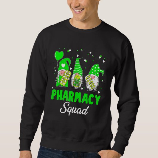 Funny Gnome Pharmacy Squad Pharmacist St Patrick S Trui (Voorkant)