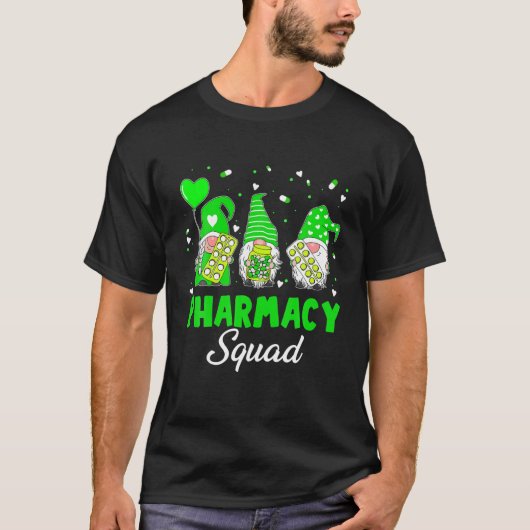 Funny Gnome Pharmacy Squad Pharmacist St Patrick's T-shirt (Voorkant)