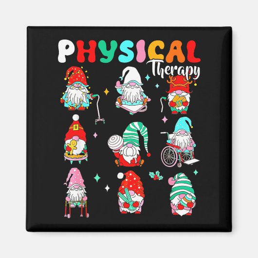 Funny Gnome Physical Therapy Pt Physical Therast C Magneet (Voorkant)