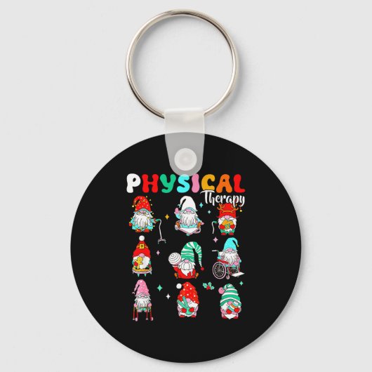 Funny Gnome Physical Therapy Pt Physical Therast C Sleutelhanger (Voorkant)