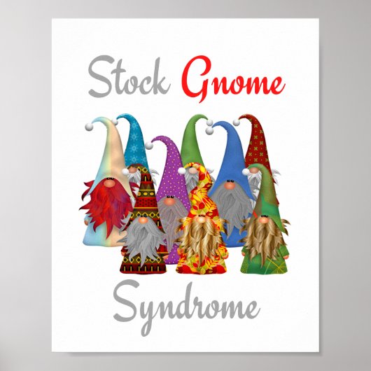 Funny Gnome Poster Stock Gnome Syndrome Matte (Voorkant)