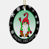 Funny Gnome Pun Kerstmis Keramisch Ornament (Rechts)