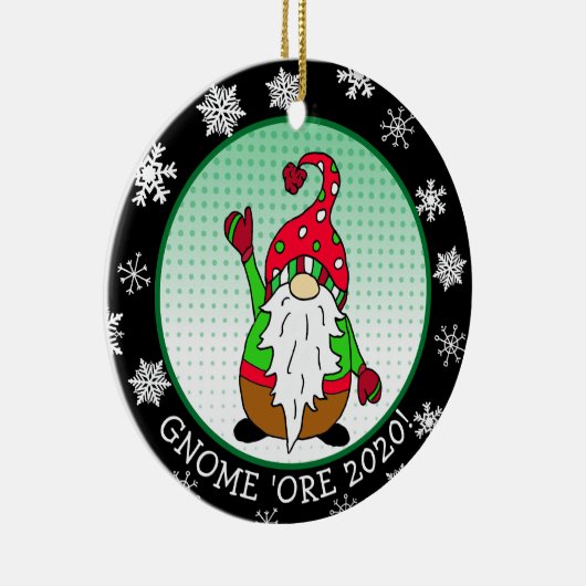 Funny Gnome Pun Kerstmis Keramisch Ornament (Rechts)