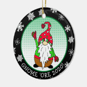 Funny Gnome Pun Kerstmis Keramisch Ornament (Links)