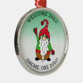 Funny Gnome Pun Kerstmis Metalen Ornament (Rechts)