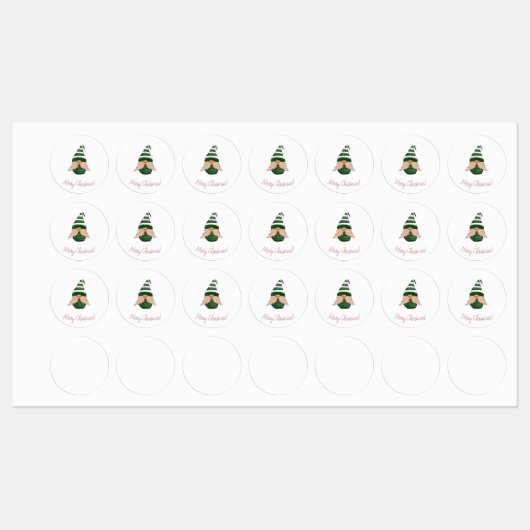 Funny Gnome Retour Adreslabels – Schattigee Gnome Labels (Vel)