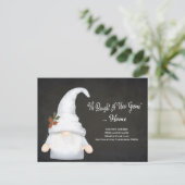 Funny Gnome We hebben nieuwe adresvakantie verplaa Aankondigingskaart (Staand voorkant)