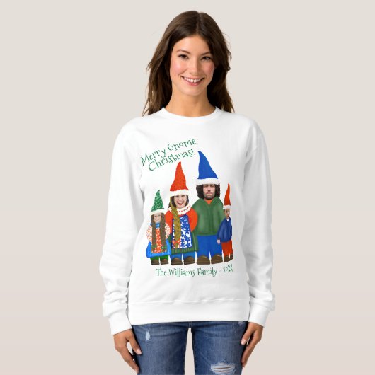 Funny Gnome Your Family Ugly met kerstkeuken Trui (Voorkant volledig)