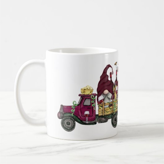 Funny Gnomen in Wine Truck Dit is echt wijn Koffiemok (Links)