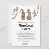 Funny Gnomes Friendsmas-kerstfeest Kaart (Voorkant)