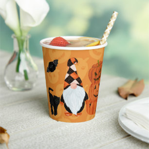 Funny Gnomes Jack o' Lantern Halloween Papieren Bekers