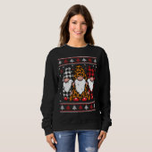 Funny Gnomes kerst-kutnomes in Ugly Sweater (Voorkant volledig)