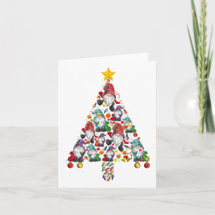Funny Gnomes kerstboom Gnomies Family Xmas Kaart