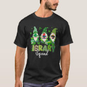 Funny Gnomes Leopard Shamrock Library Squad St Pat T-shirt (Voorkant)