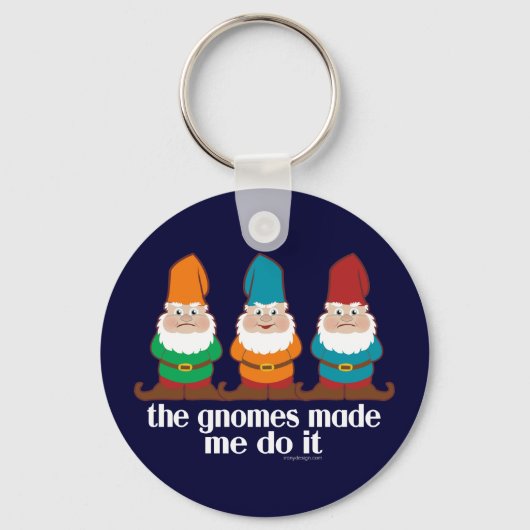 Funny Gnomes liet me het doen Sleutelhanger (Voorkant)
