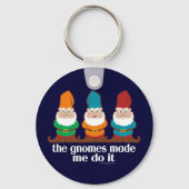 Funny Gnomes liet me het doen Sleutelhanger (Achterkant)