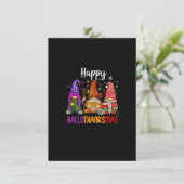 Funny Gnomes Lover Halloween KerstHappy Hallo Kaart (Staand voorkant)