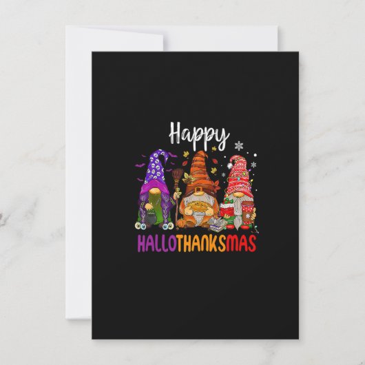 Funny Gnomes Lover Halloween KerstHappy Hallo Kaart (Voorkant)
