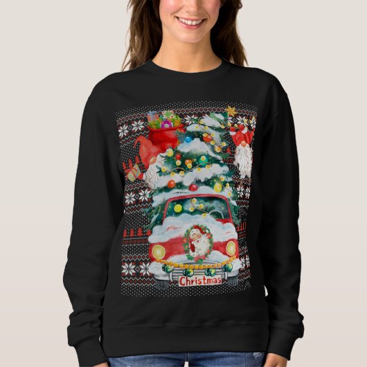 Funny Gnomes Matching Family Group, Ugly Kerstmis Trui (Voorkant)