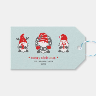 Funny Gnomes Munt voor kerstFeestdagen Cadeaulabel