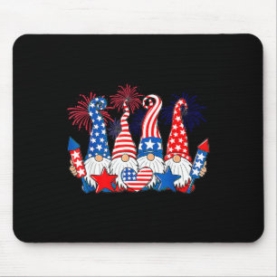 Funny Gnomes Patriotic American Flag Cute Gnomes 4 Muismat