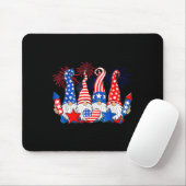 Funny Gnomes Patriotic American Flag Cute Gnomes 4 Muismat (Met muis)