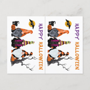 Funny Gnomes School Party Halloween Card Briefkaart