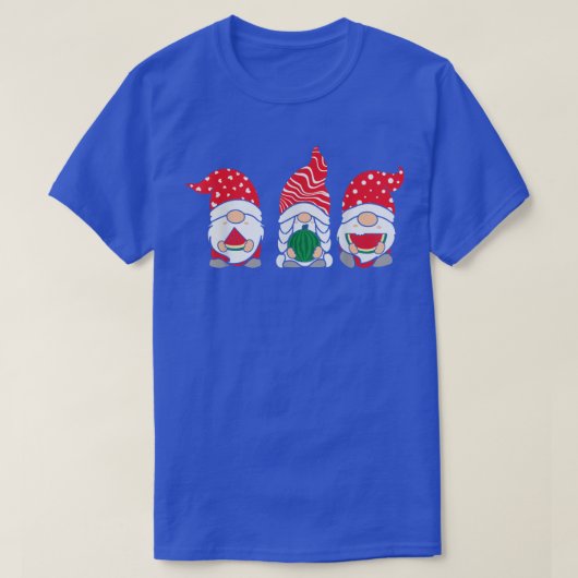 Funny Gnomes Summer Watermelon Xmas Lights T-shirt (Design voorkant)