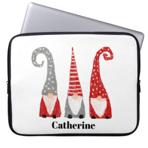 Funny Gnomes Zweedse kerstnaam Laptop Sleeve