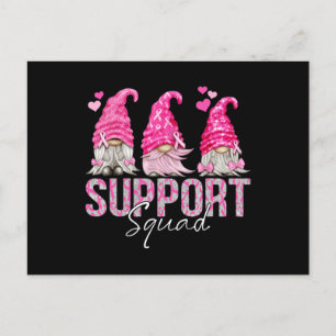 Funny Gnomies Support Squad Breast Cancer Awarenes Briefkaart