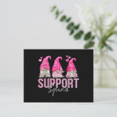 Funny Gnomies Support Squad Breast Cancer Awarenes Briefkaart (Staand voorkant)