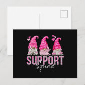 Funny Gnomies Support Squad Breast Cancer Awarenes Briefkaart (Voorkant / Achterkant)