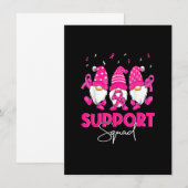 Funny Gnomies Support Squad Breast Cancer Awarenes Kaart (Voorkant / Achterkant)