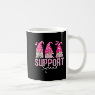 Funny Gnomies Support Squad Breast Cancer Awarenes Koffiemok
