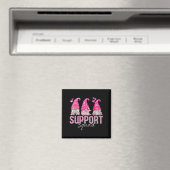 Funny Gnomies Support Squad Breast Cancer Awarenes Magneet (Insitu (Vaatwasser))
