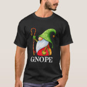 Funny GNOPE Nordic Gnome Scandinavian Elf Zweeds T-shirt (Voorkant)